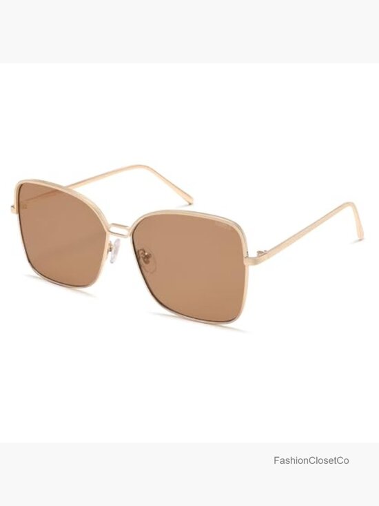 Oversized Square Sunglasses UV400 Metal Frame main image 5